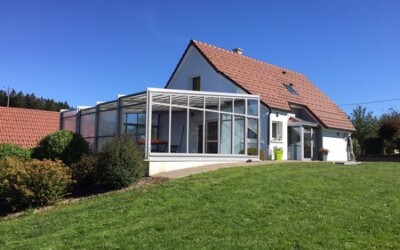 Réalisation d’une véranda rétractable en Bourgogne (France)