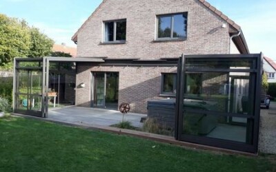 Réalisation d’une véranda rétractable 10 x 5 en province de Namur