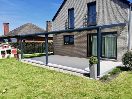 garden terrace pergola for private homes in belgium Verandair