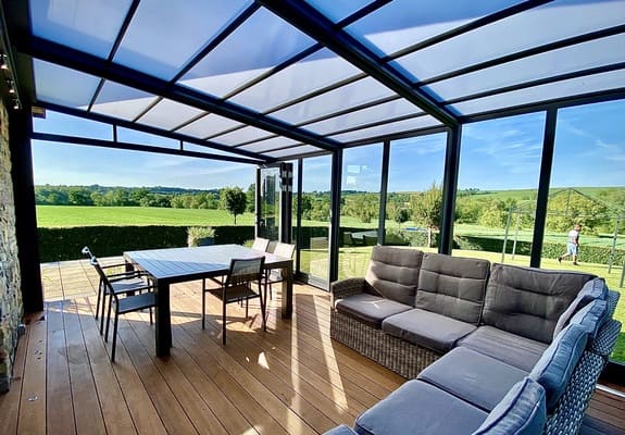 Veranda retractable avec vue sur jardin pour particuliers Verandair