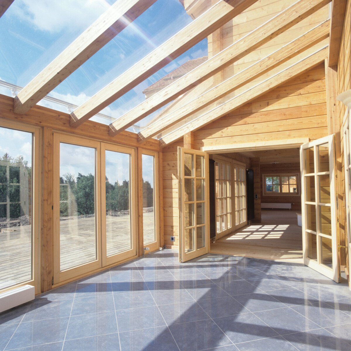 Glass conservatory roof  