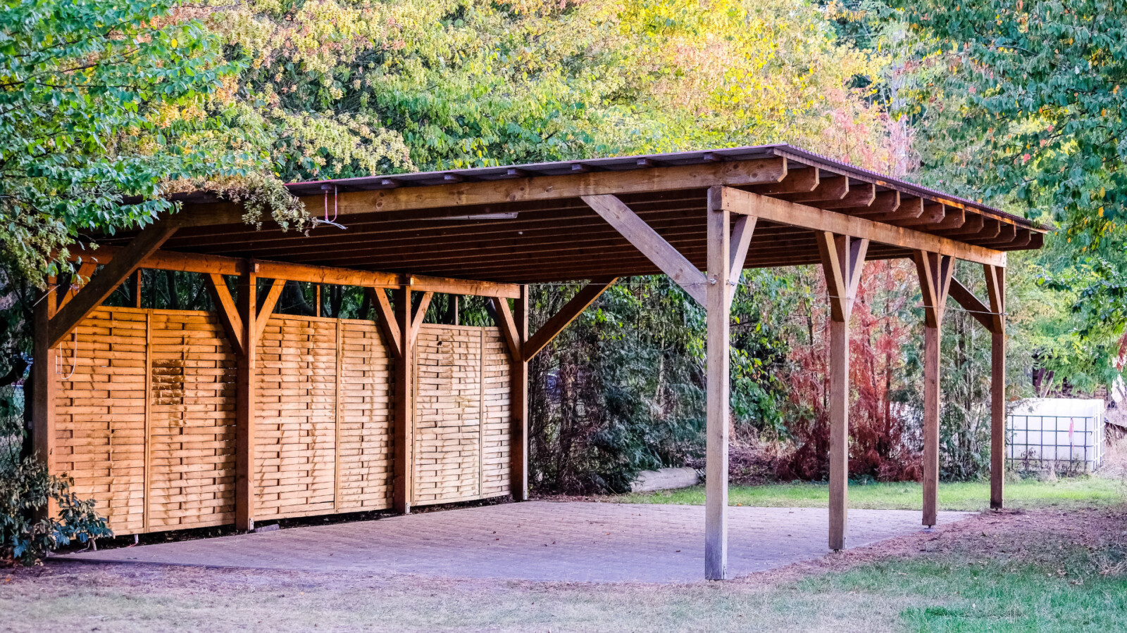 wooden carport