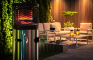 Chauffage au gaz dans une pergola extérieure