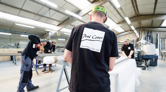 Verandair factory where workers are employed by Pool Cover