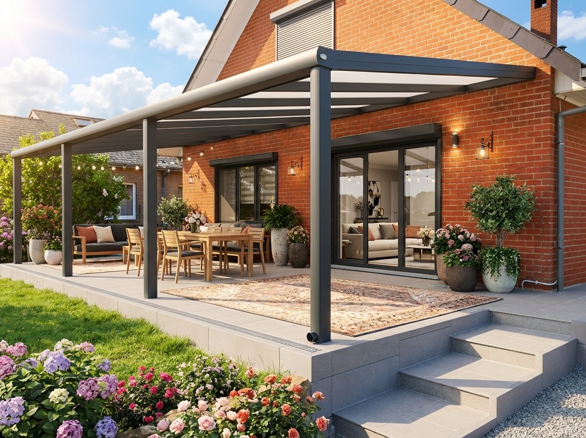 Pergola a toiture fixe en Belgique