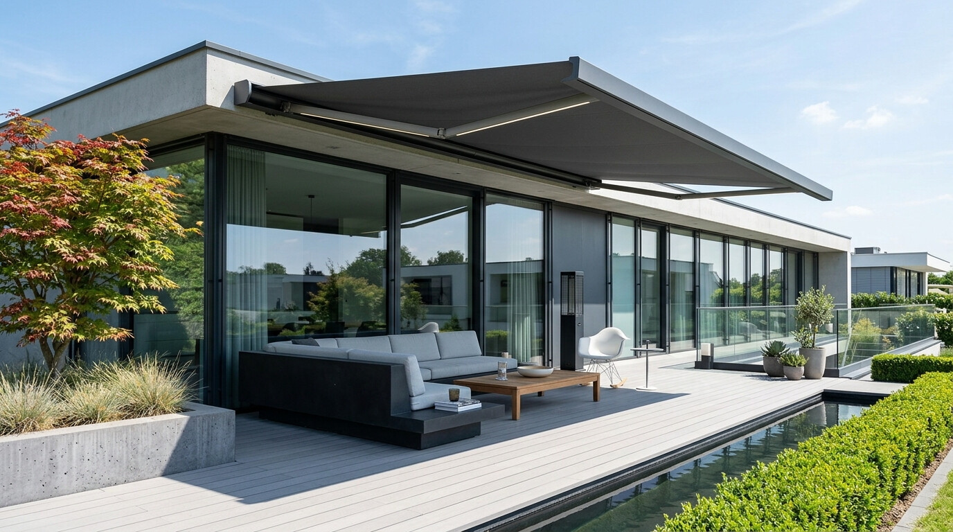 carport moderne avec des lames en bois